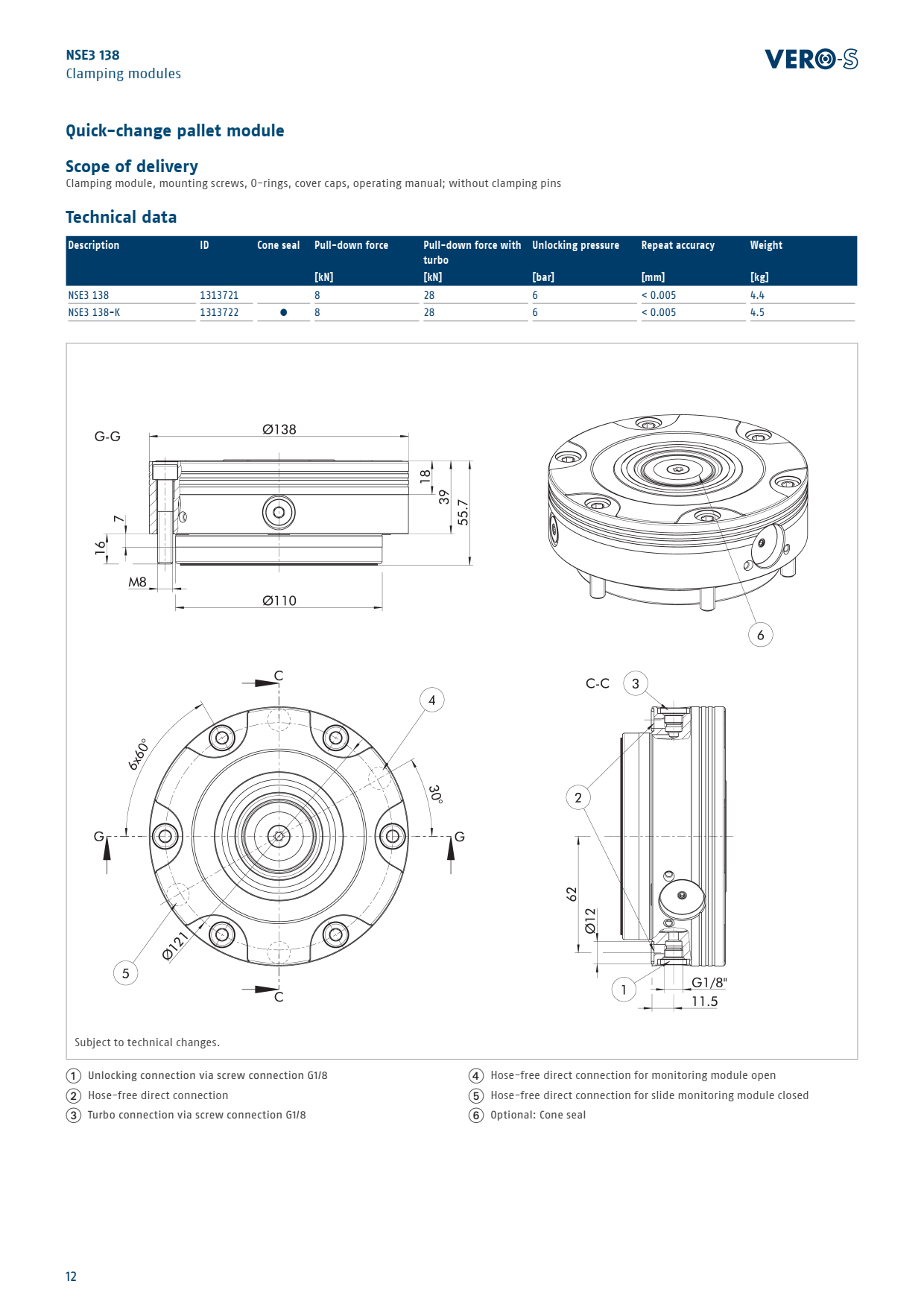 SCHUNK NSE3 138 | Module Kẹp Thay Pallet Nhanh VERO-S 2