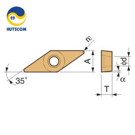 MẢNH DAO TIỆN 1 MẶT HÌNH TAM GIÁC 35 ĐỘ KYOCERA VBMTa160404HQ (PR1025) - 3
