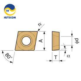MẢNH DAO TIỆN 1 MẶT HÌNH THOI 80 ĐỘ KYOCERA CPMH090308HQ (CA5525) - 2