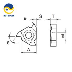 MẢNH DAO TIỆN REN TRONG KYOCERA 16IR200TR (PR1115) - 2