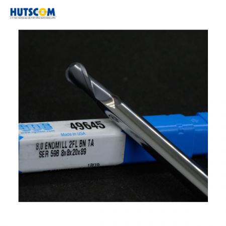 DAO PHAY CẦU KYOCERA PHI 8 HAI LƯỠI CẮT CÁN DÀI 49645 - 2