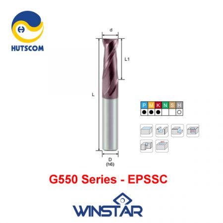 Dao phay ngón solid carbide endmills G550 Series EPSSC Winstar 3
